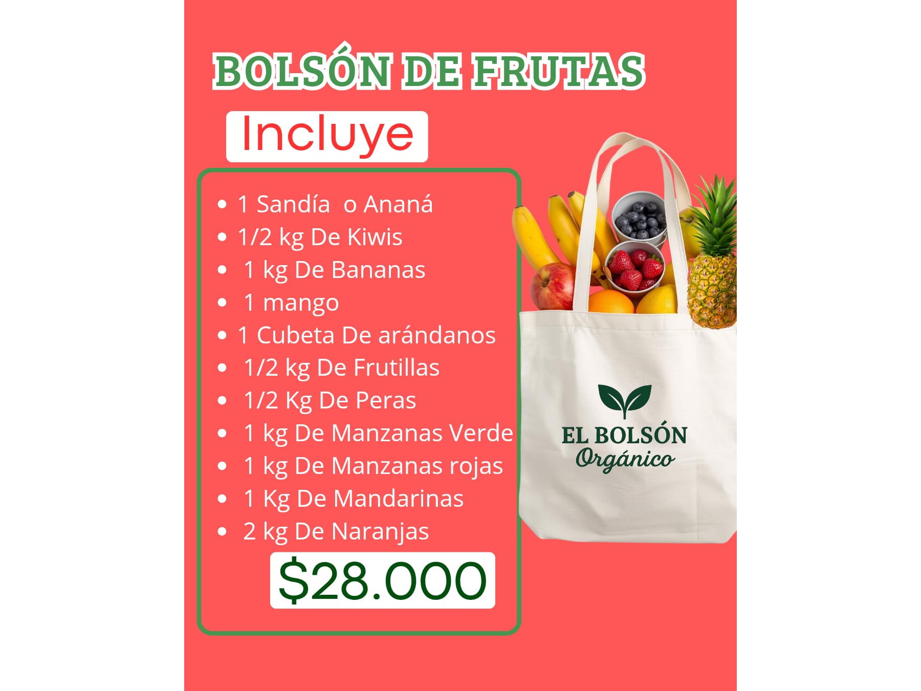 Bolsón De  Fruta  2025 🍉🍊
