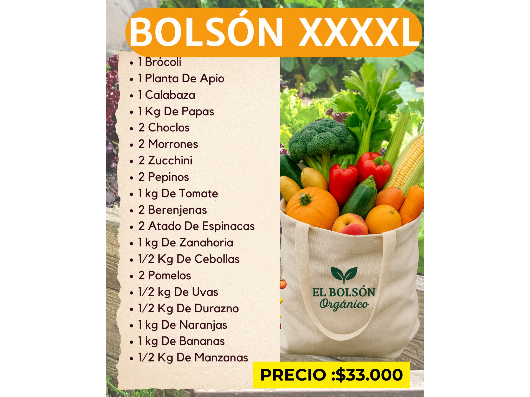 Bolsón xxxxl