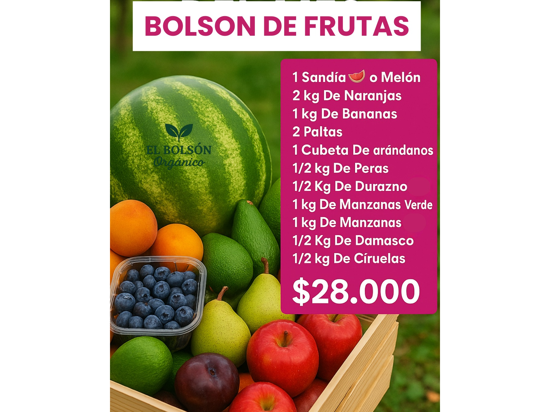 Bolsón De  Fruta  2025 🍉🍊