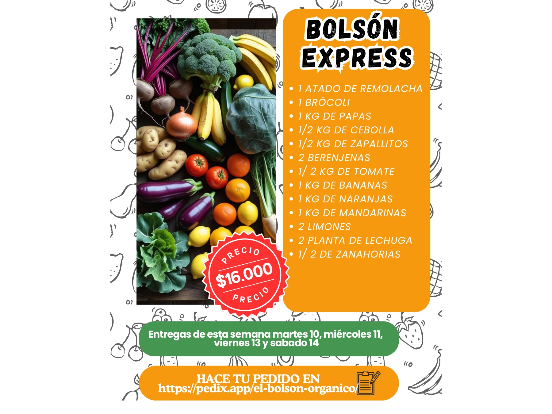 Bolsón  Exprés  mas 30 huevos De Campo