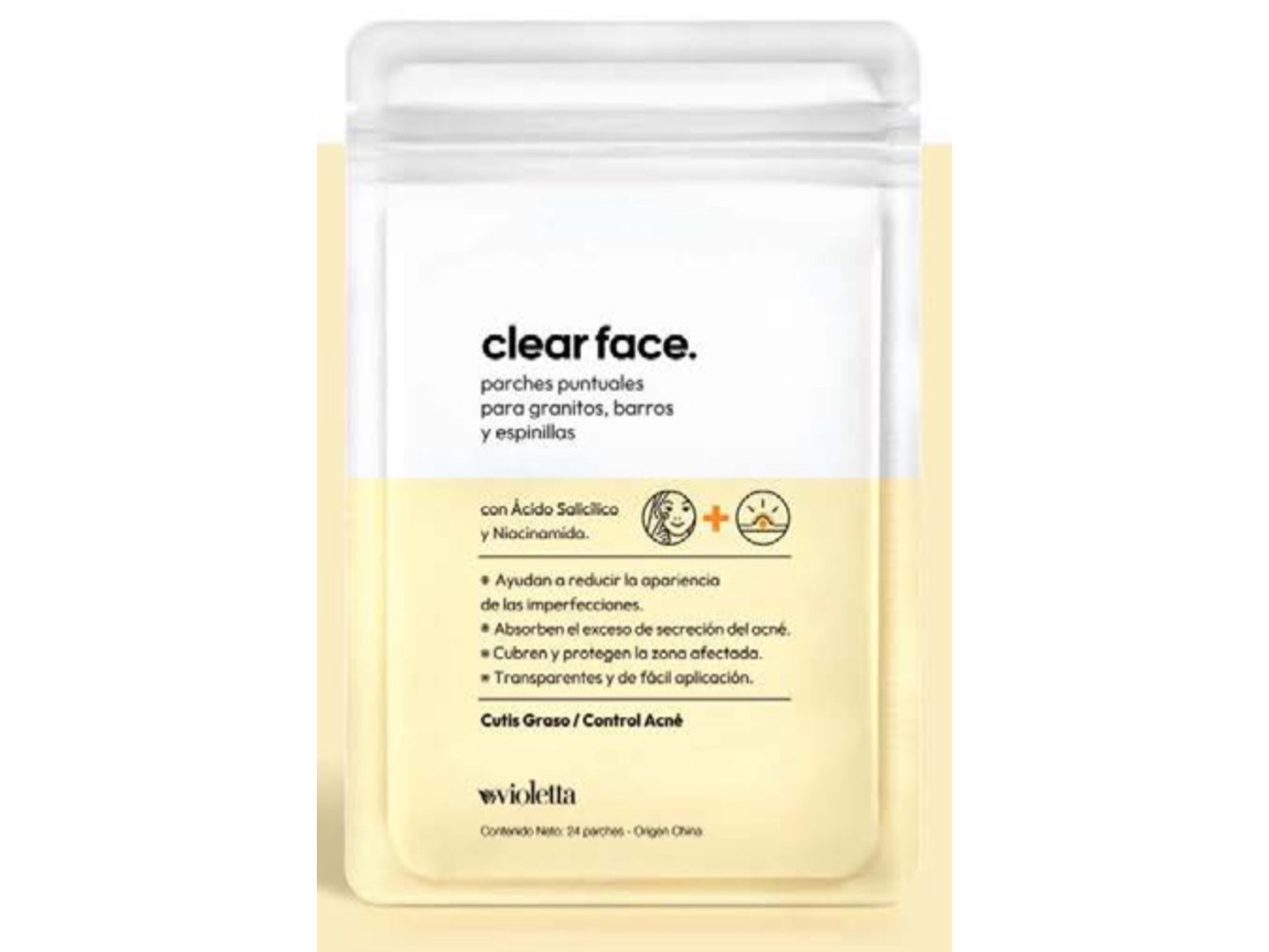 Clear Face Parches Puntuales para Granitos, Barros y Espinilla
