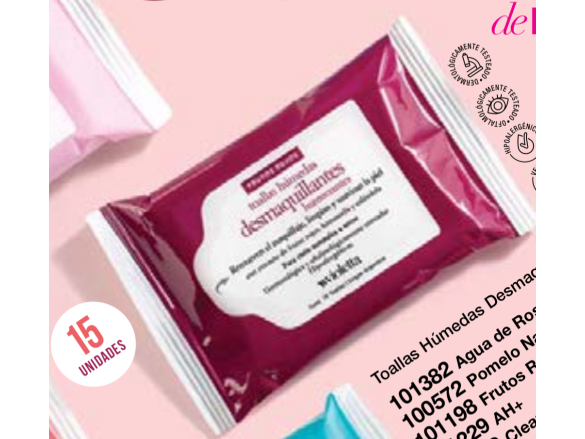 Toallas humedas desmaquillantes frutos rojos