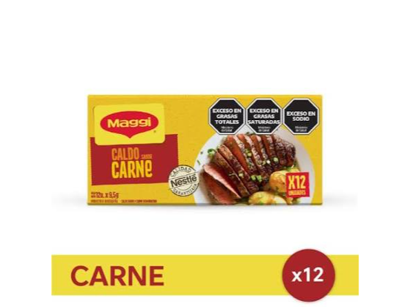 CALDO MAGGI CARNE (12 UNIDADES)