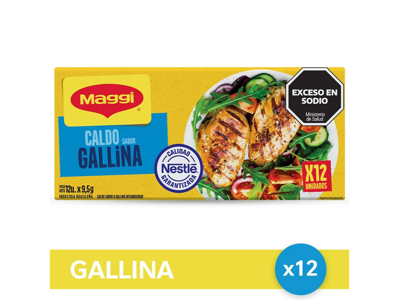 CALDO MAGGI GALLINA (12 UNIDADES)