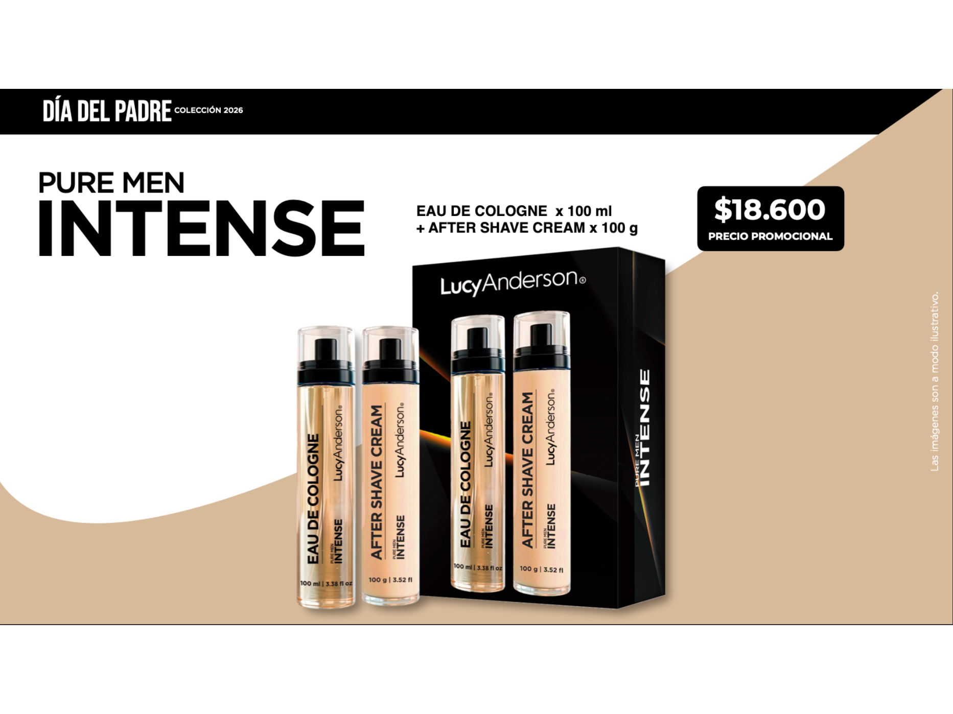 Perfume 100ml + After Shave 100gr Pure Men Intense
