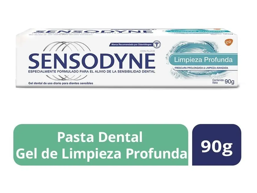 Sensodyne Limpieza Profunda, 90g Crema Dental Pasta