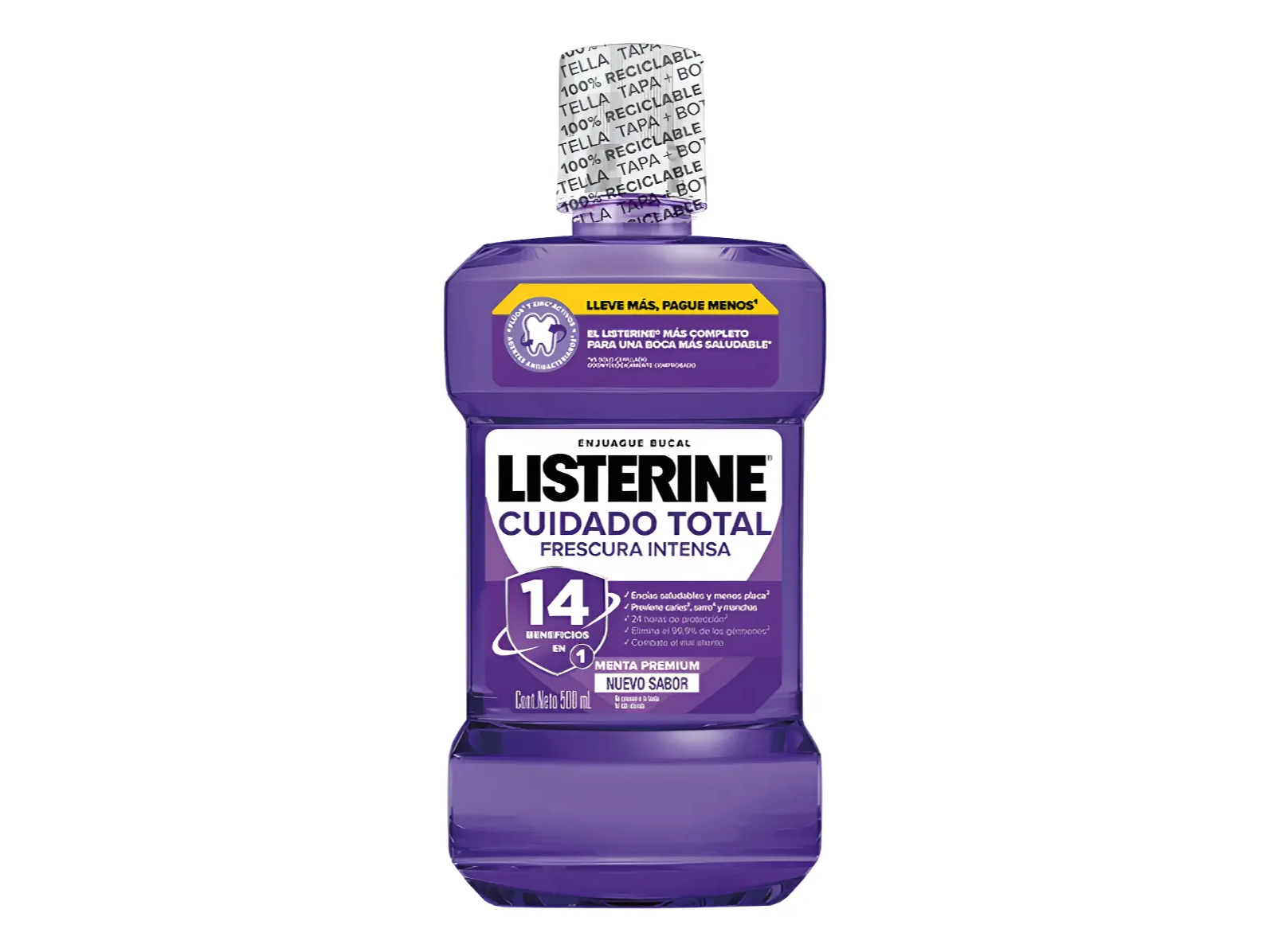 Listerine Enjuague Cuidado Total Frescura Intensa X 500ml
