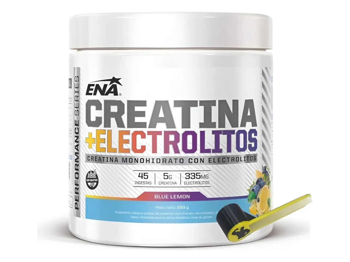 Creatina Monohidrato + Electrolitos 200g Ena Sabor Blue Lemon