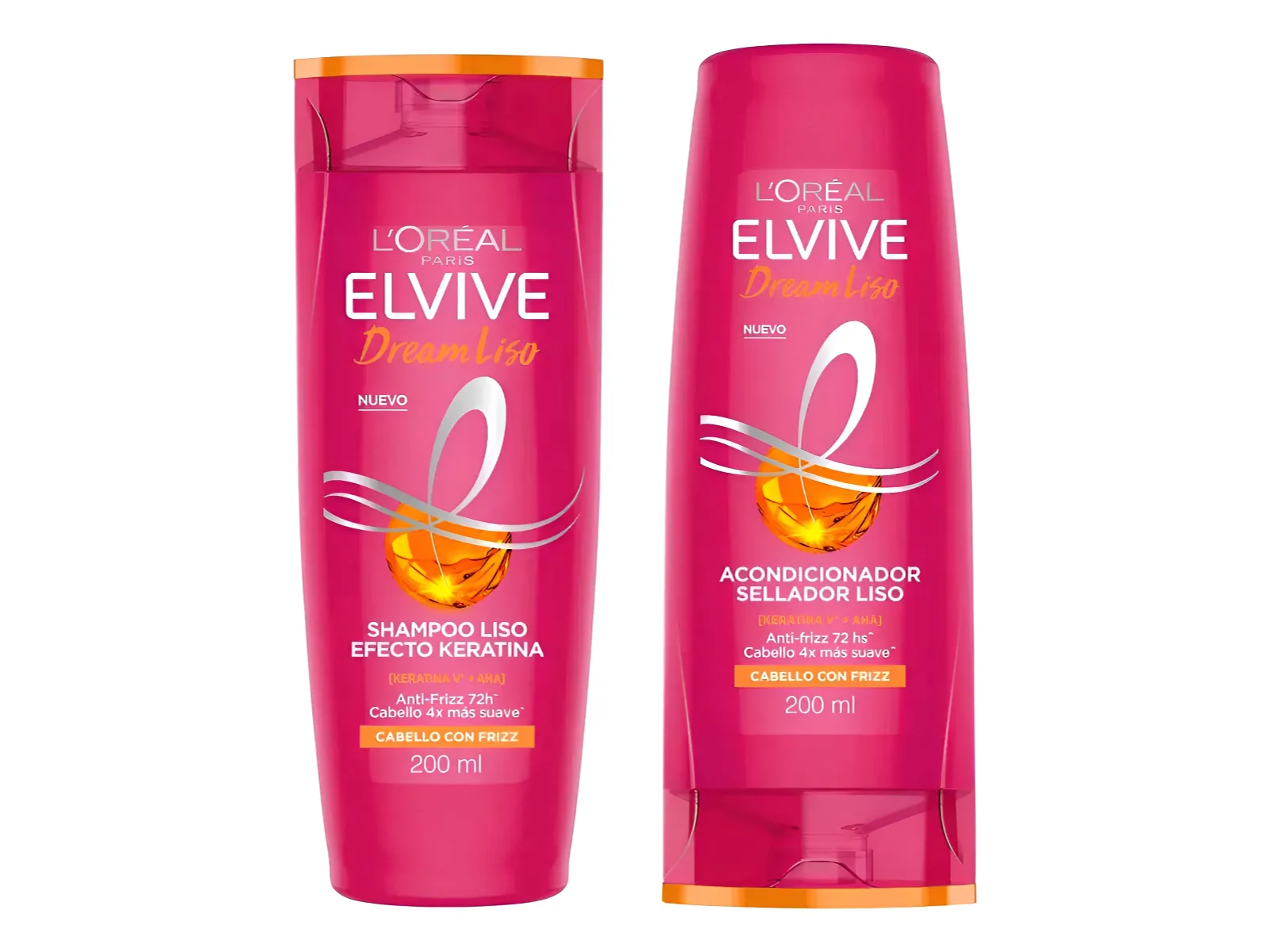COMBO ELVIVE SHA 200 ml + ACO 200ml DREAM LISO EFECTO KERATINA