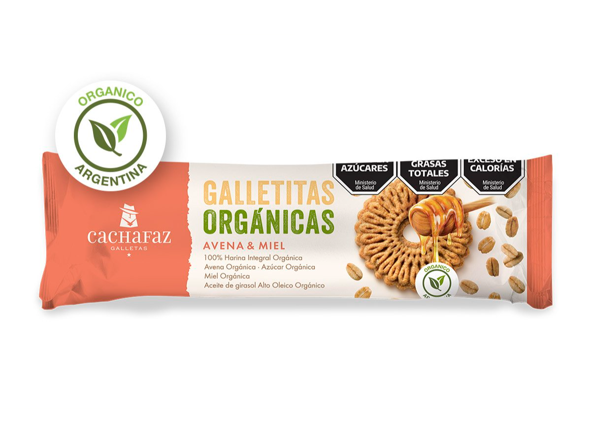 Galletas Organica de Avena y miel x 170 gr