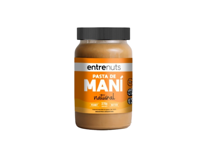 Pasta de Mani Natural ENTRENUTS - Pote 370 gr