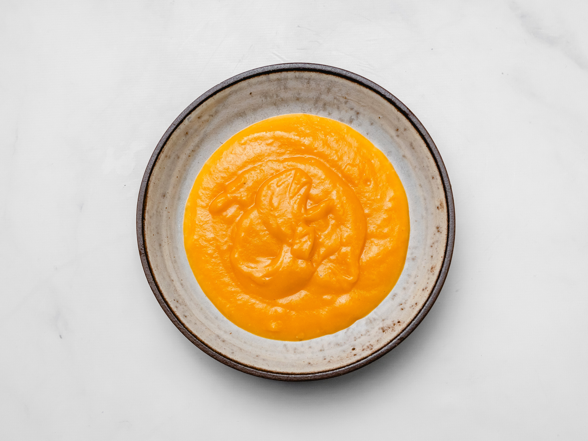 Cremoso de papa, calabacín y boniato