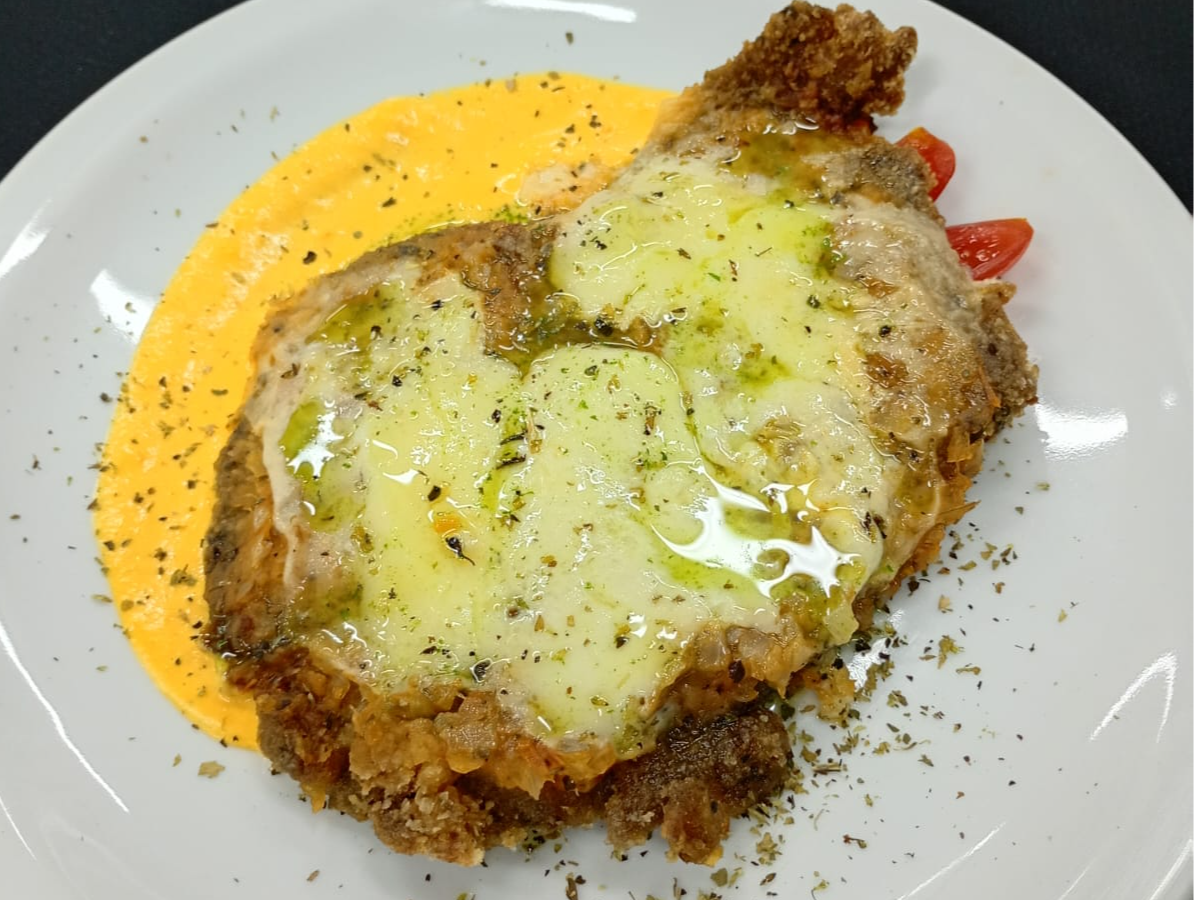 Milanesa de ternera a la napolitana