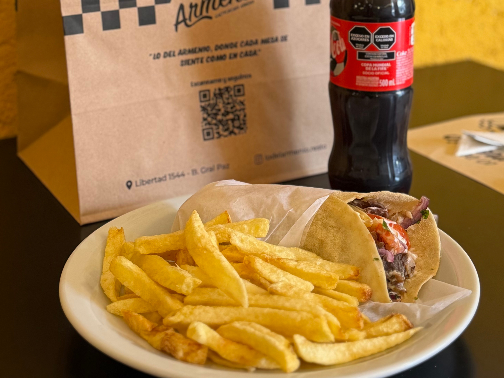 SHAWARMA +  PAPAS + GASEOSA