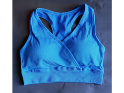 Seamless Top Celeste - Top Sin Costura cruzado