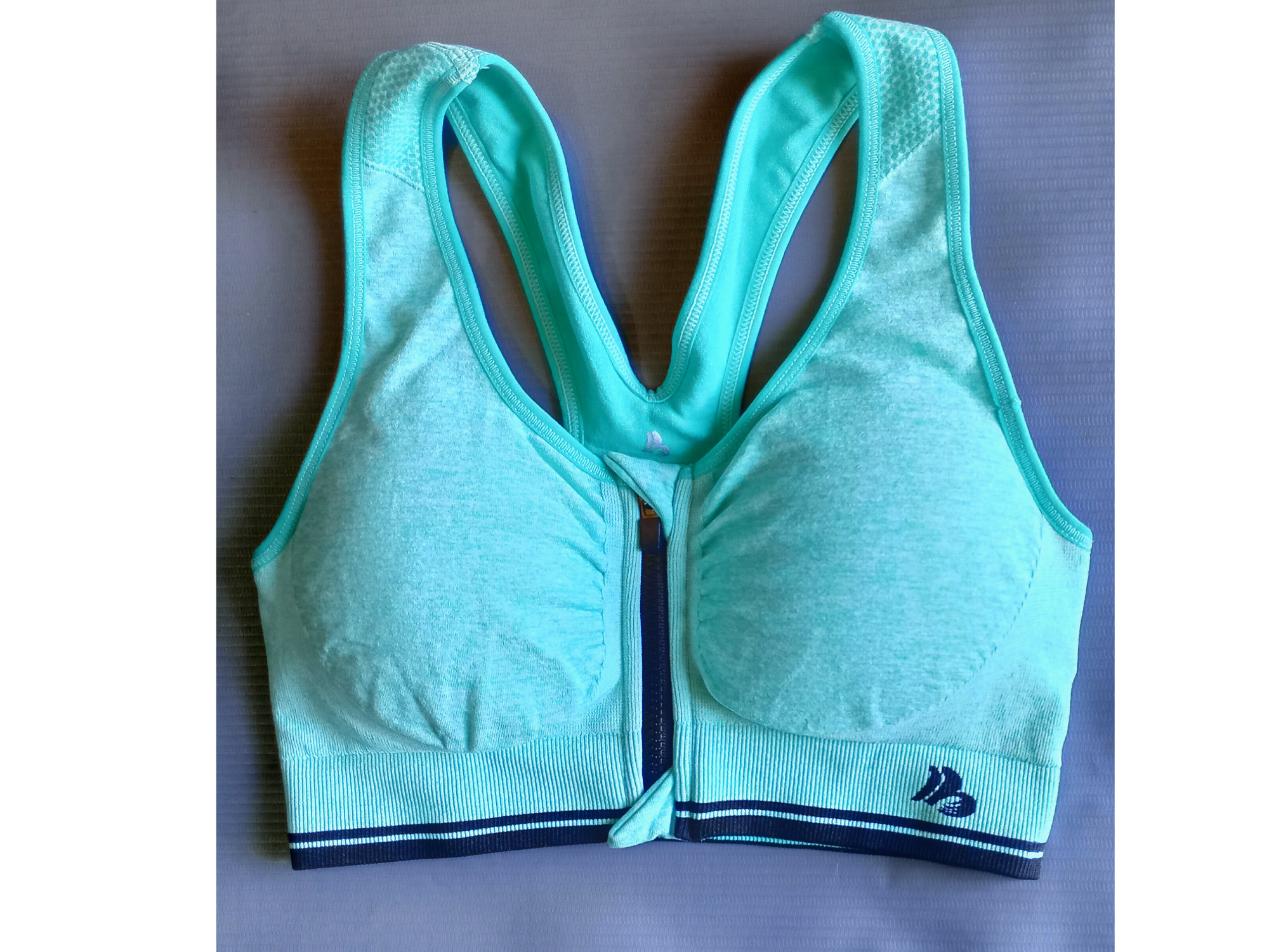 Seamless Top Aqua con cierre - Top Sin Costura