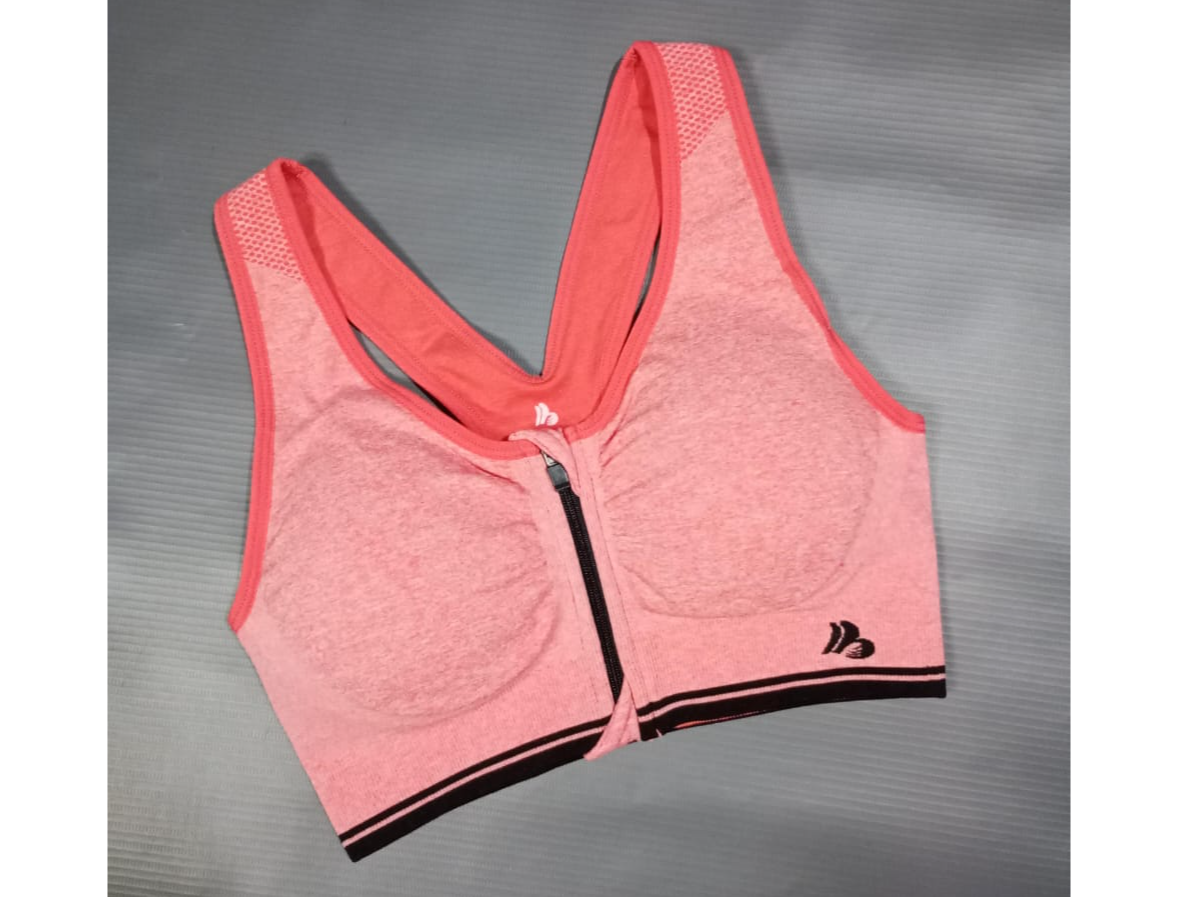 Seamless Naranja con cierre - Top Sin Costura