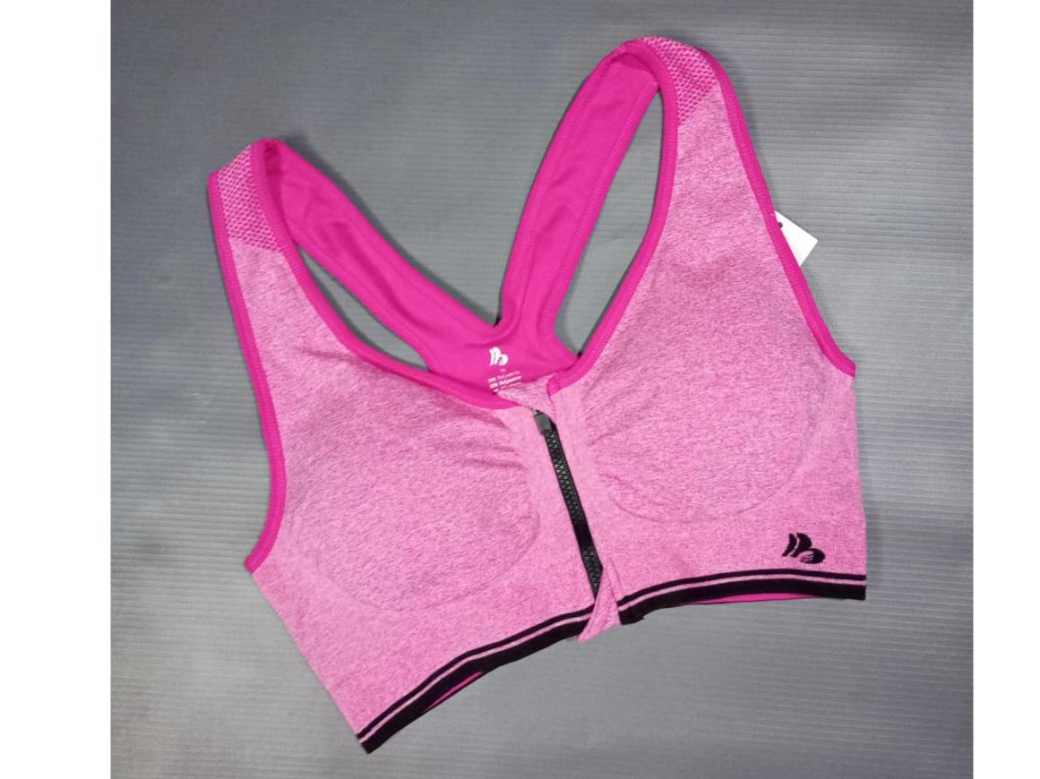 Seamless Top Rosa con cierre - Top Sin Costura