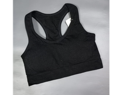 Seamless Micro Capi negro - Top Sin Costura