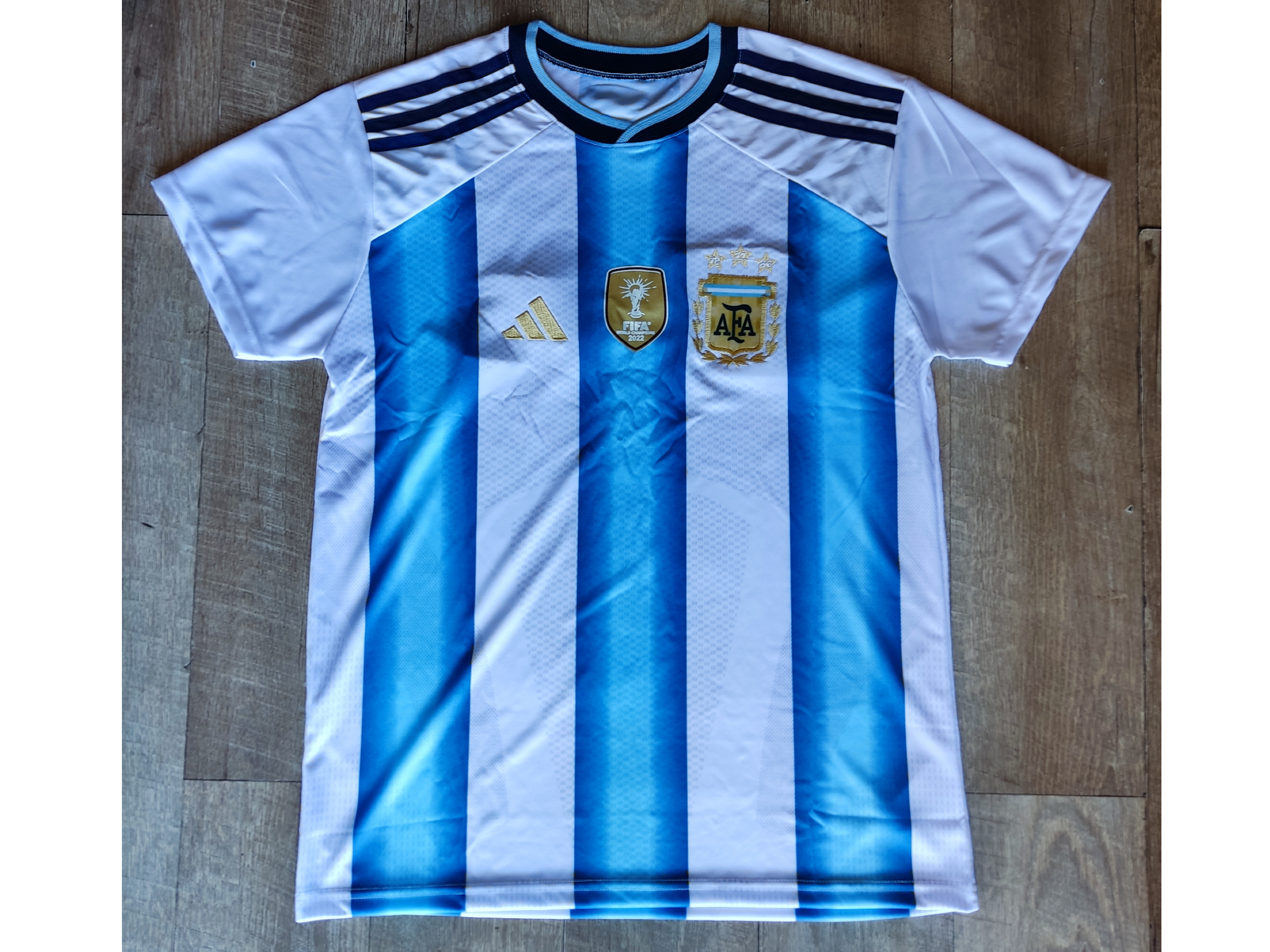 Camiseta Argentina 3 Estrellas Adulto