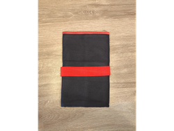 Microfibra negra con rojo