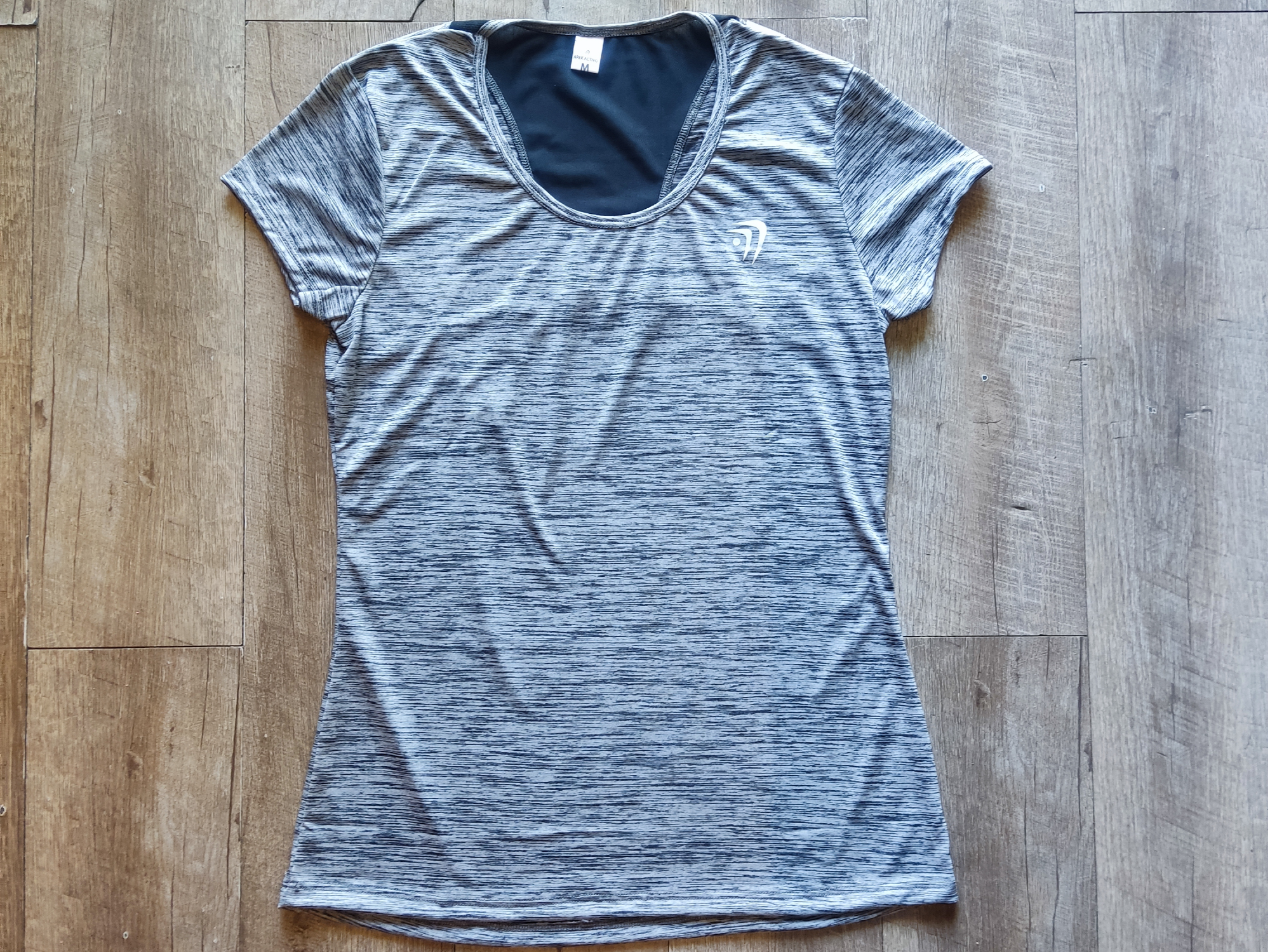 Remera Jaspeada Gris