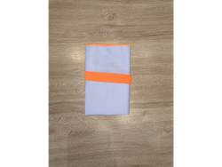 Microfibra lila con naranja flúor