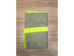 Microfibra verde olivo con amarillo flúor