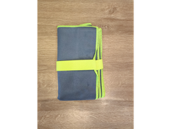 Microfibra azul con amarillo flúor