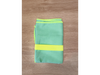 Microfibra verde aqua con amarillo flúor