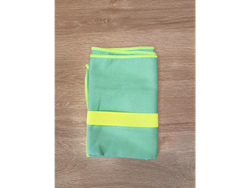 Microfibra verde aqua con amarillo flúor