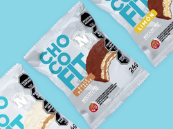 ALFAJOR CHOCOFIT RELLENO DULCE DE LECHE CON BAÑO CHOCOLATE NEGRO