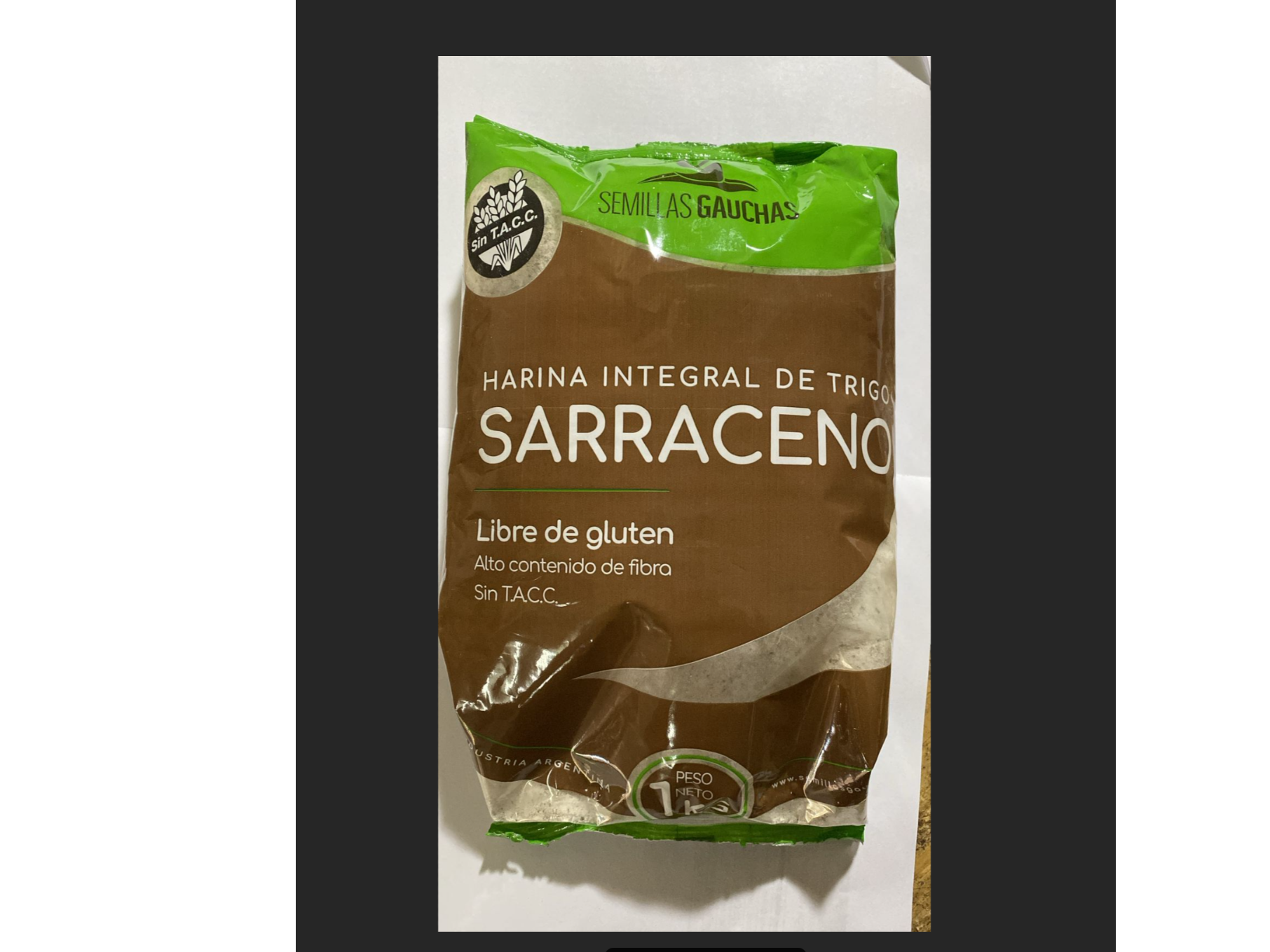 Harina integral de trigo sarraceno Sin Tacc