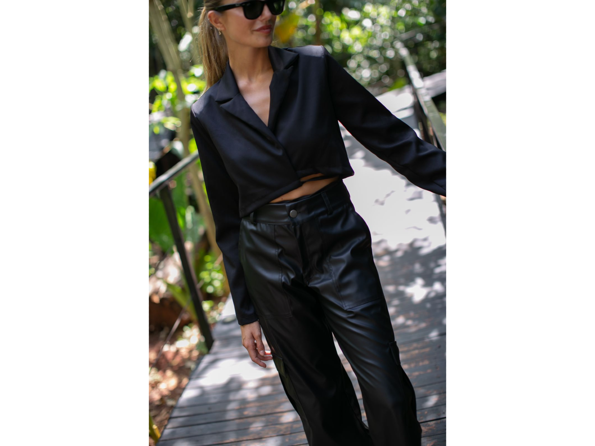 Pantalón leather Cargo