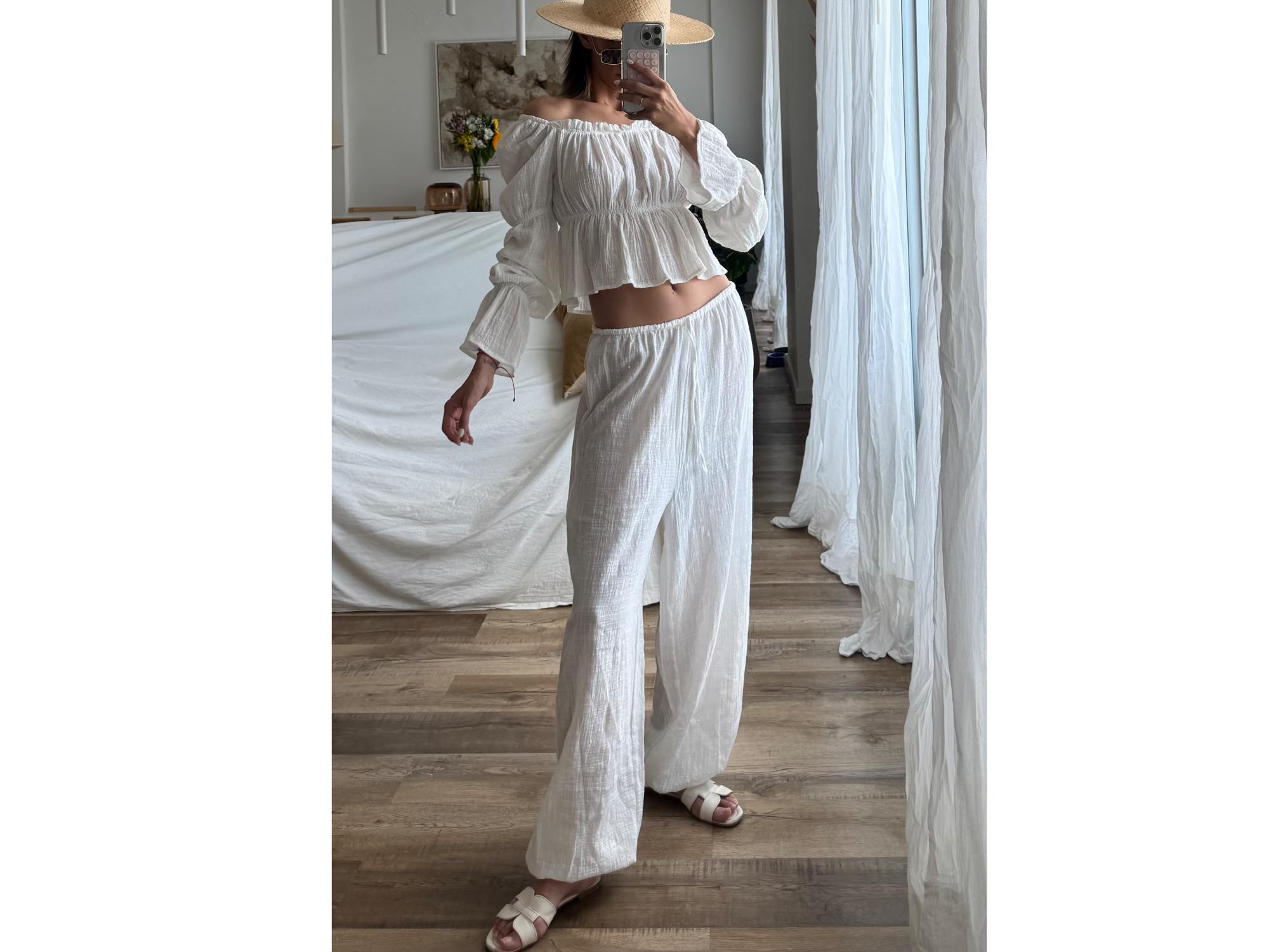 Pantalon BALLOON lino