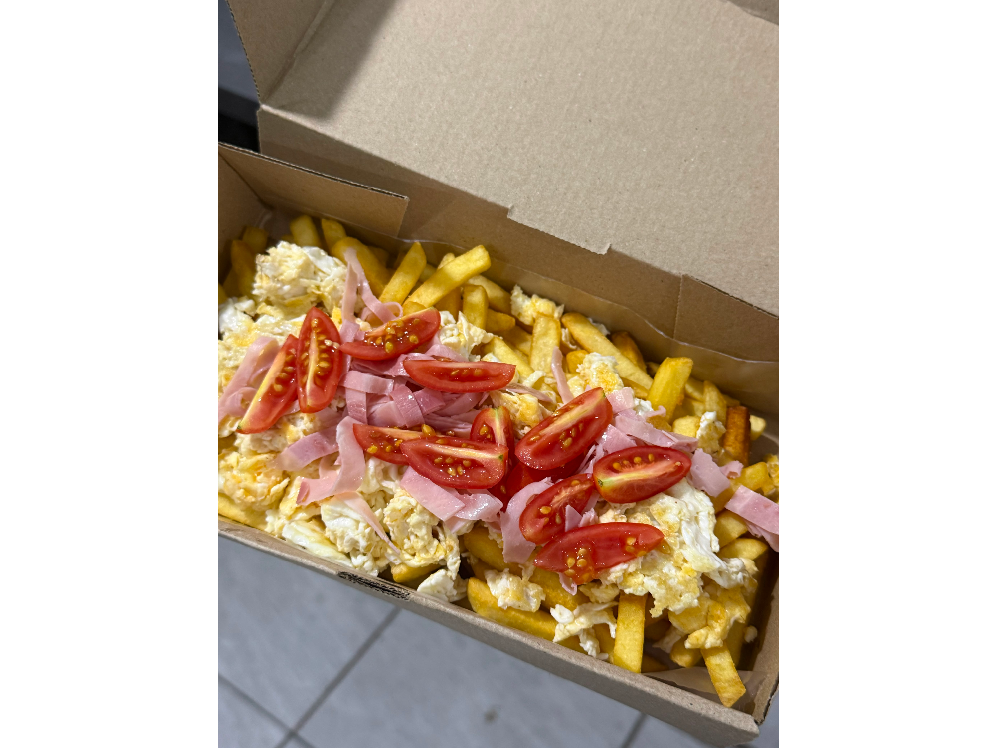 Papas y huevo revuelto