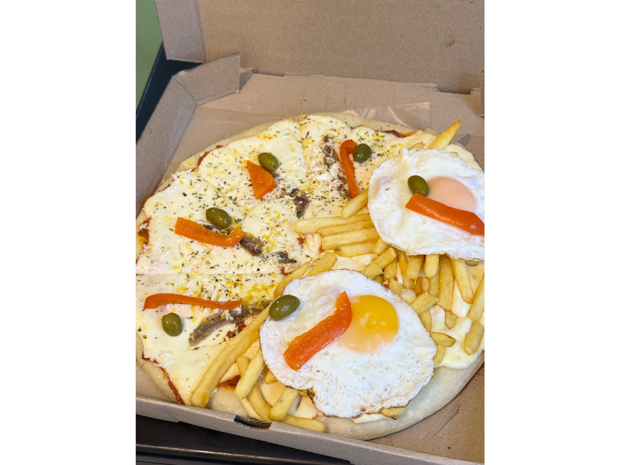 Pizza de 2 variedades de 8 porciones