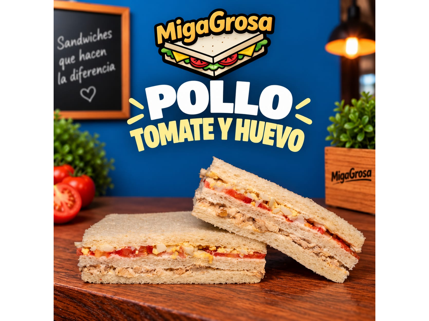 Miga Pollo, Tomate y Huevo