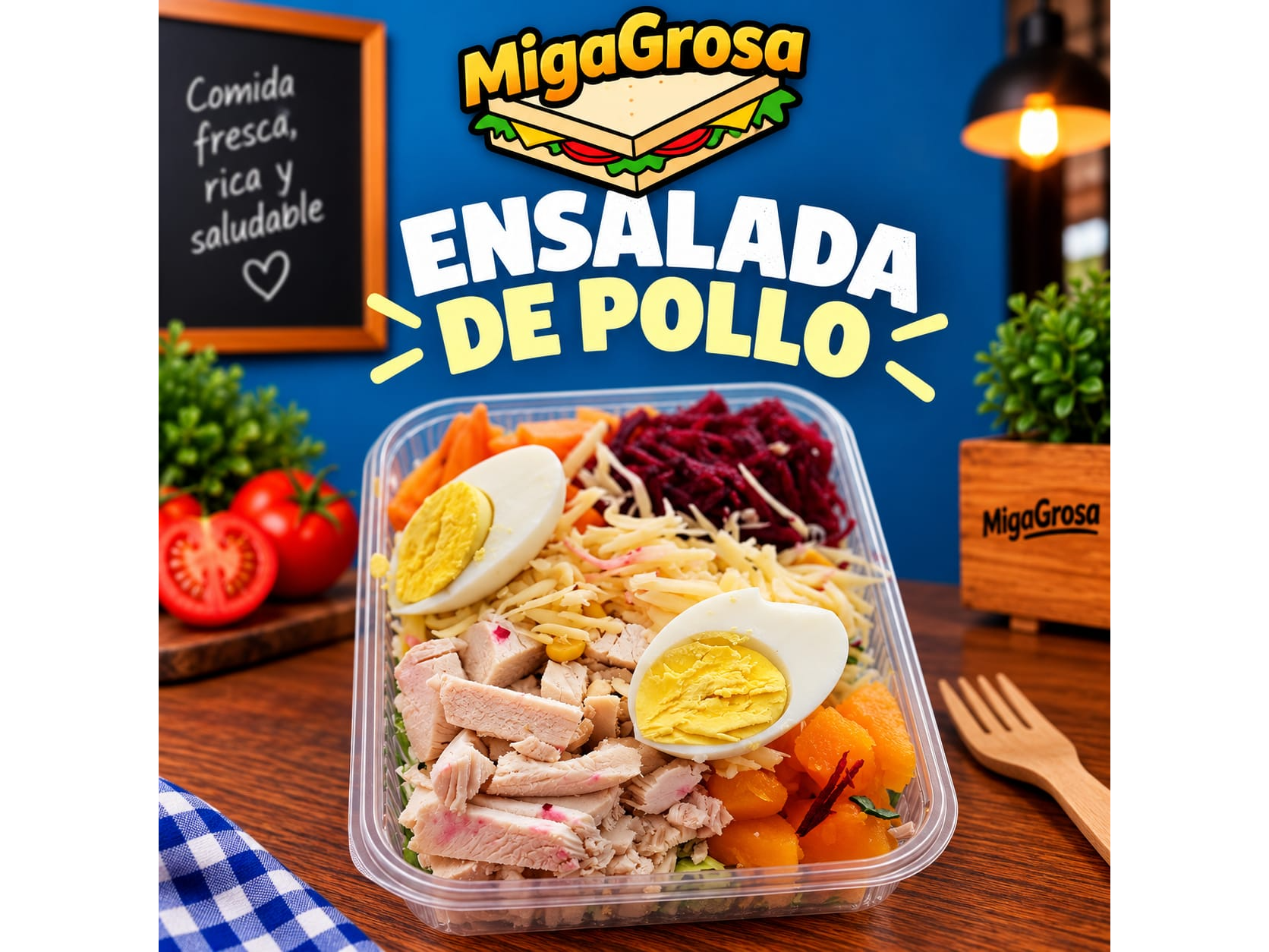 Pollo de migagrosa