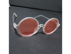 Lentes de Sol Redondos Rosa Transparentes