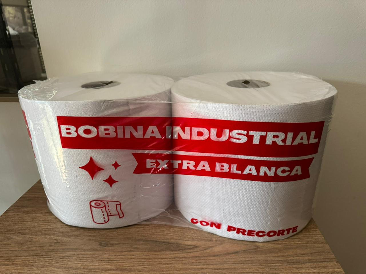 ROLLO INDUSTRIAL BLANCO CON PRECORTE (Pack 2x20cmx200mts)