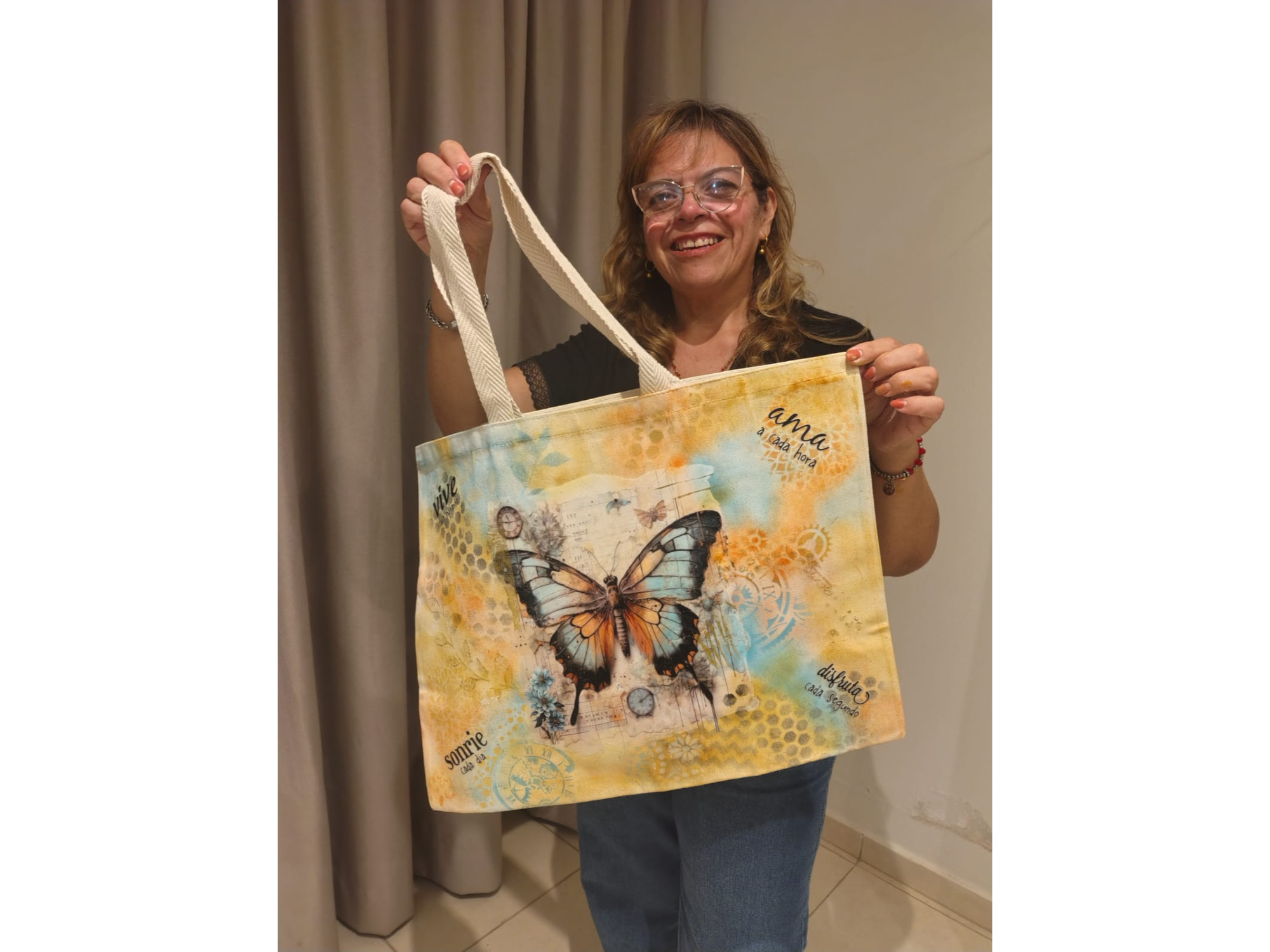 SEMINARIO TOTE BAG 18-04-2026 // LILIANA // BOLSO GABARDINA 40 X 50.