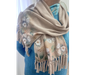 PASHMINA FLOWERS NATURAL