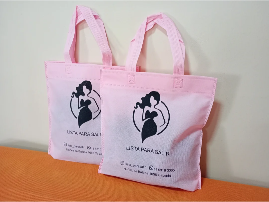 Bolsas de friselina rosa 30x30