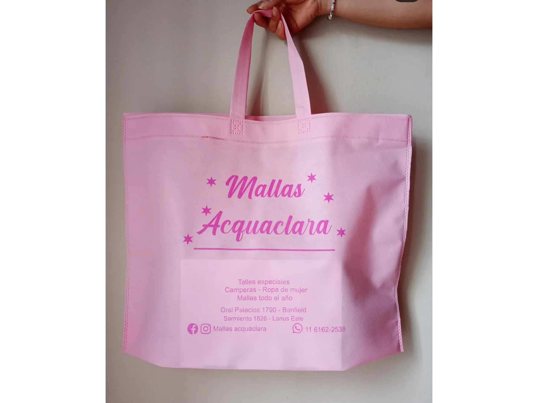 Bolsas de friselina rosa 45x40cm