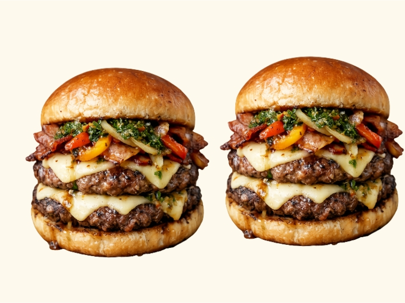 DOS CHIMI DOBLES + PAPAS