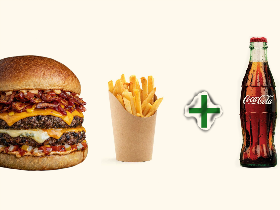 PANCETA SIMPLE + PAPAS + COQUITA DE VIDRIO