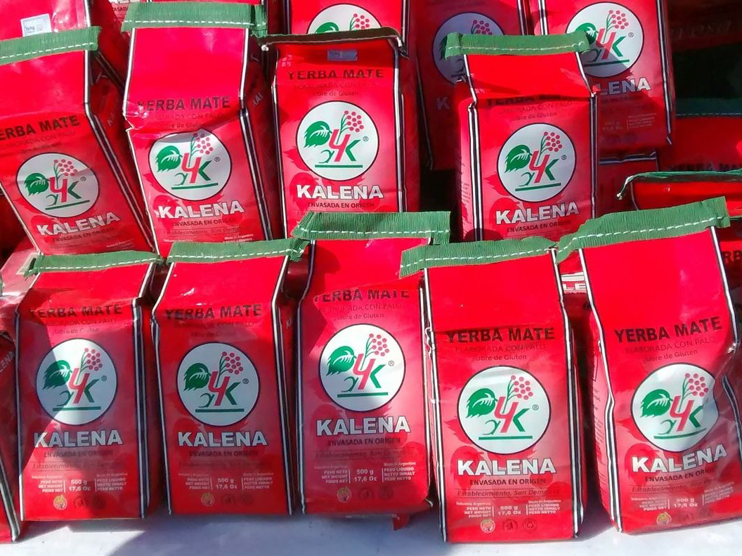 Yerba Orgánica Kalena en paquete Roja