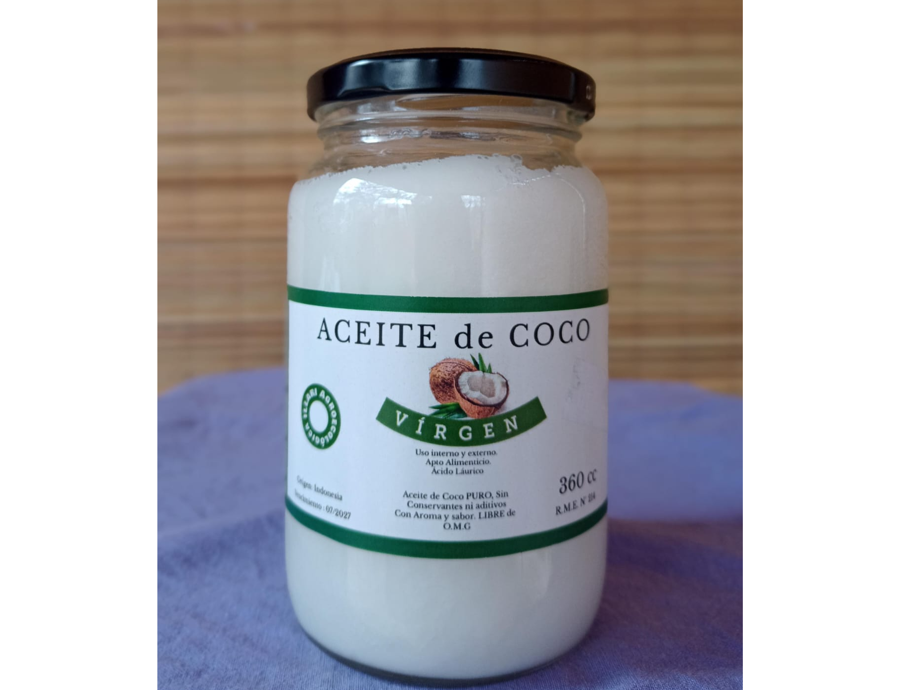 Aceite de Coco Virgen x 360 ML