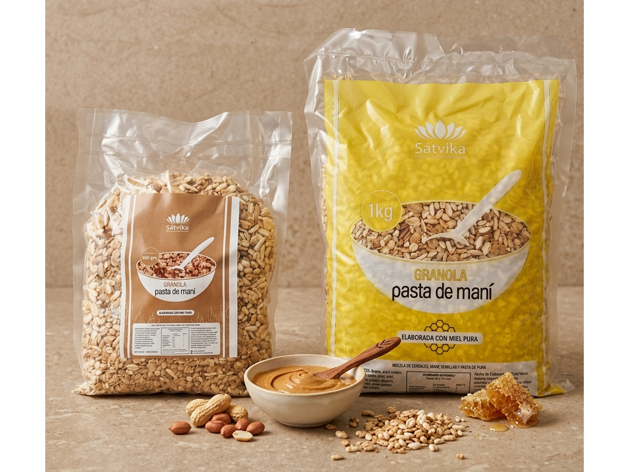 Granola con Pasta de Maní Satvika